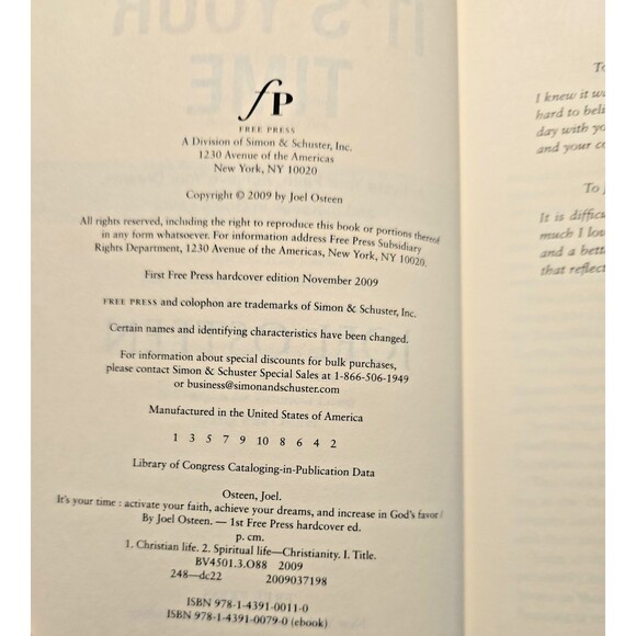 It's Your Time by Joel Osteen, Christian Life, Spiritual Growth, Hardback - Picture 2 of 8